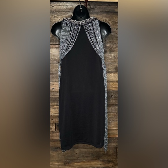 Unique Silver Fringed Dress NWT - Picture 10 of 13